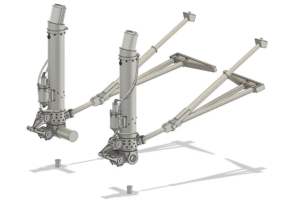 Kopecky Scale Models Flying Fortress Landing Gear Main Landing Gear Maximum HK Plastic Model Parts KOM48037 1/48 B-17 (Parked, Loaded) (For Models)