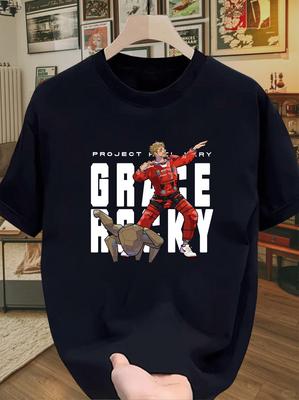 2026 Project Hail Mary Ryland Grace Rocky Graphic 100Cotton Unisex Shirt Summer New Fashion Unisex Oversized Tshirt Fan Gift