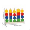 Educational Shape Sorter with Pegs | WaterBased Painted Finish, Stacking Toy Pegs, for Home