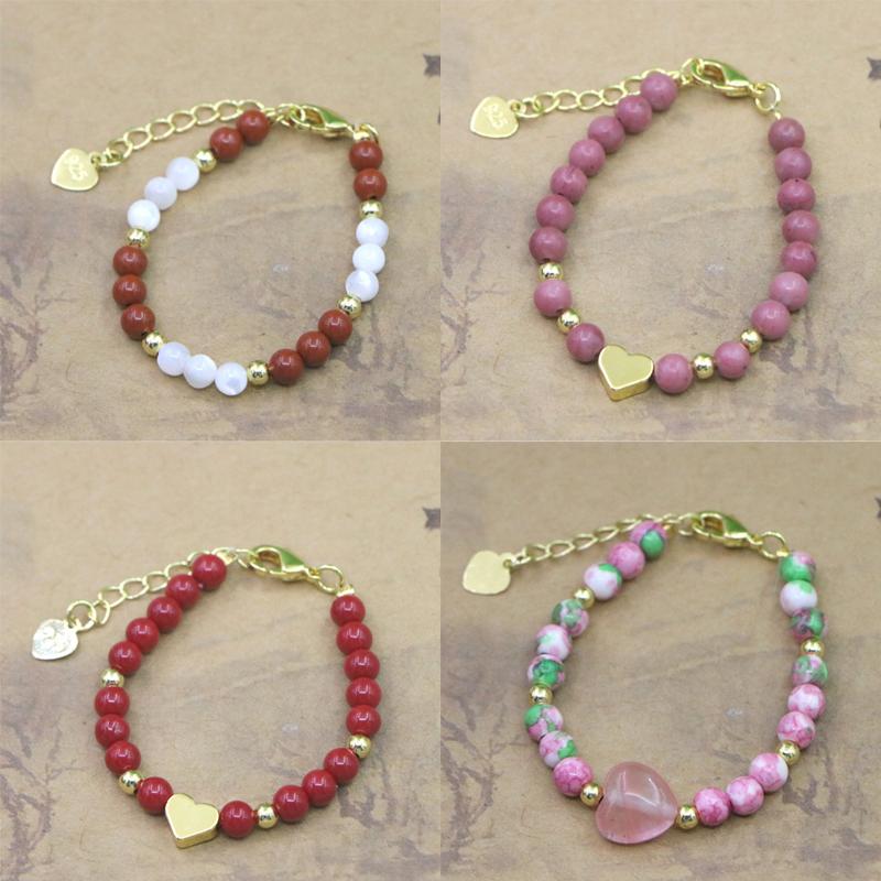Lovely Natural Stone Beaded Bracelet For Women Girls Simple Personality Adjustable Bracelet Jewelry Accessories Gifts