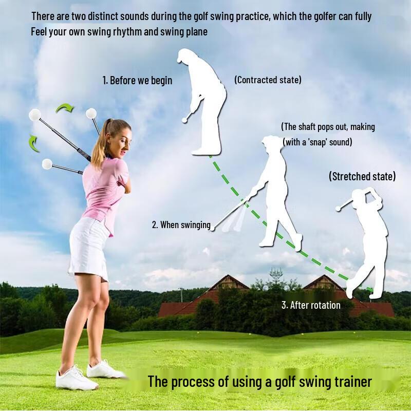Audible Telescopic Golf Swing Trainer