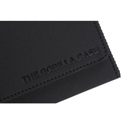 THE GORILLA CASE Large Capacity Deck Case, PU Leather Storage Box, Holds Approximately 400 Decks (Black X Red)