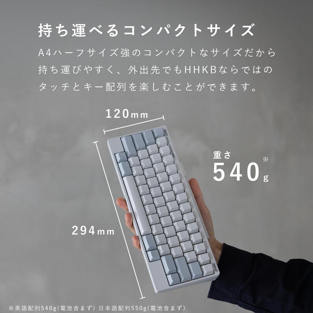 PFU HHKB Professional HYBRID Type-S Keyboard, Blank/Black (English Layout)