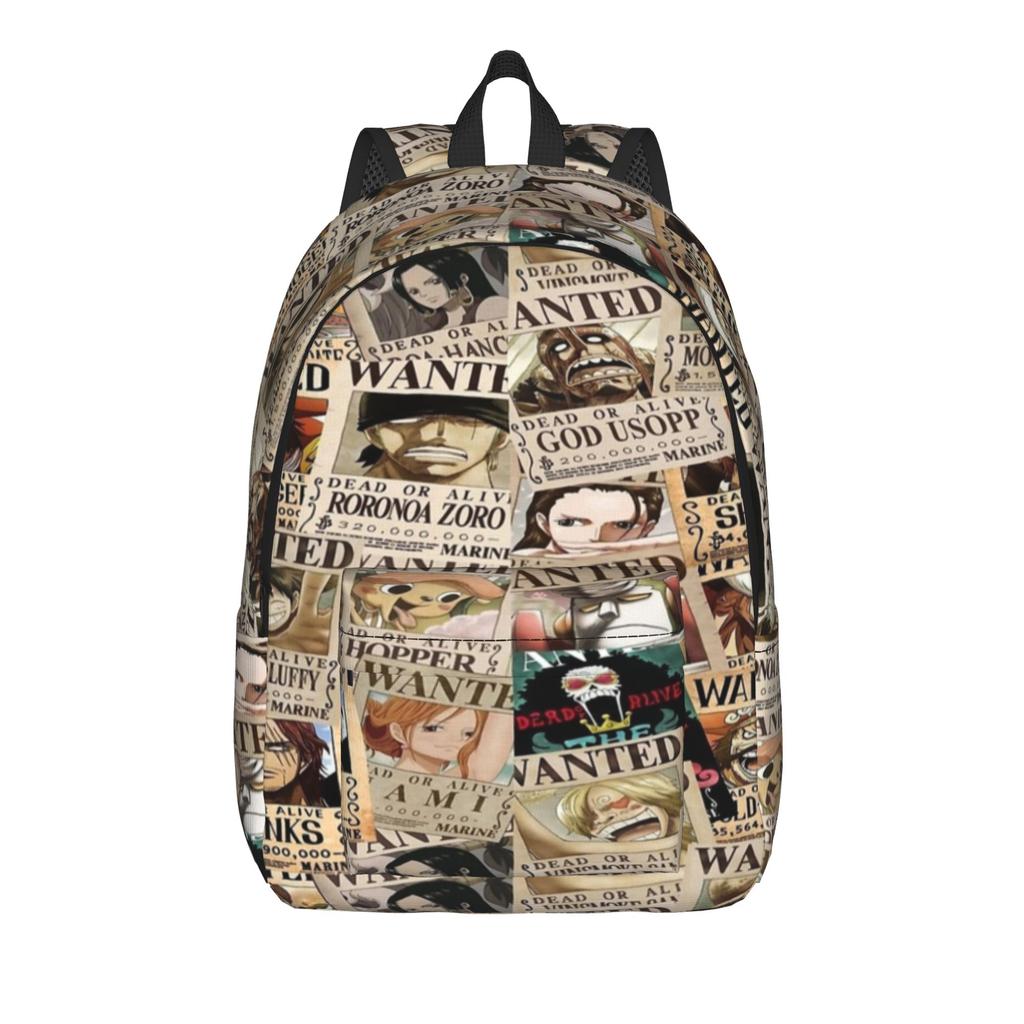 One Piece Monkey D Luffy Skull Backpack for Men Women Fashion High School Work Daypack Anime Laptop Shoulder Bag Outdoor
