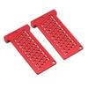 2PCS Woodworking Hole Scribes Multifunctional Woodworking Scribes T-Ruler Set:Measuring Tools T65mm Woodworking Marking Ruler