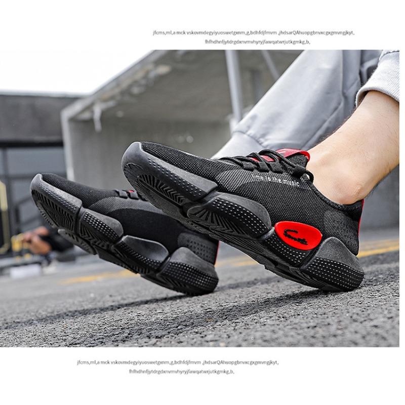Men's New Arrival Fly-Knit Mesh Casual Running Sneakers – Breathable Lightweight Lace-Up Cloth Shoes, Trendy Comfortable Athletic Footwear for Daily