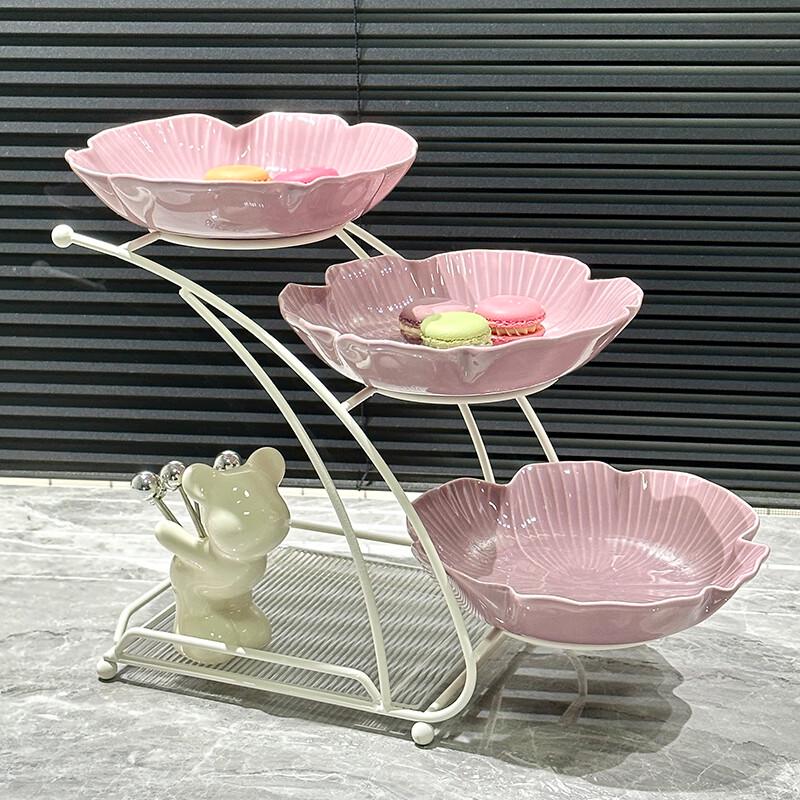 

Naijiang Light Luxury Multi-layer Ceramic Fruit Plate