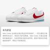 Nike Cortez Comfortable Slip Resistant Abrasion Resistant Low top Kids' Running Shoes White Red Unisex DM0950-115