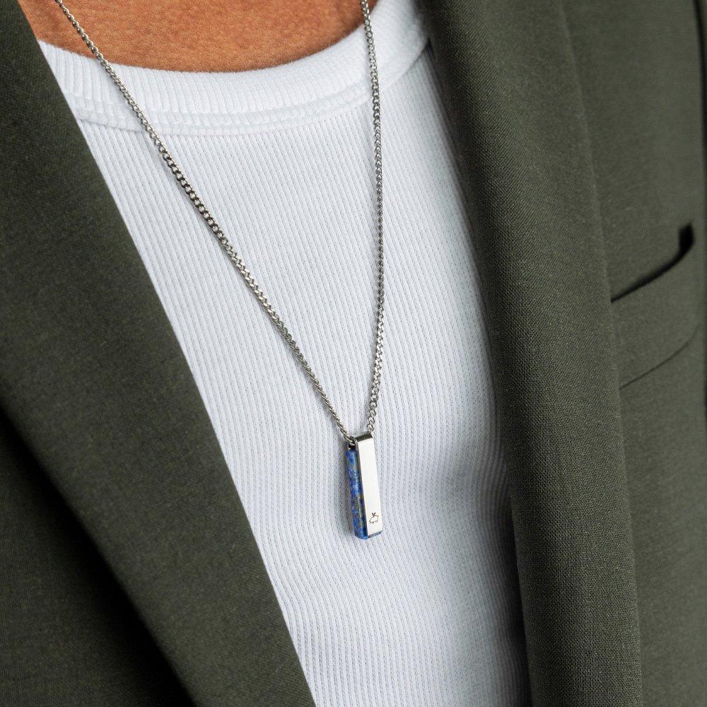 Pig & Hen Monolith Necklace - Lapis Lazuli X Silver