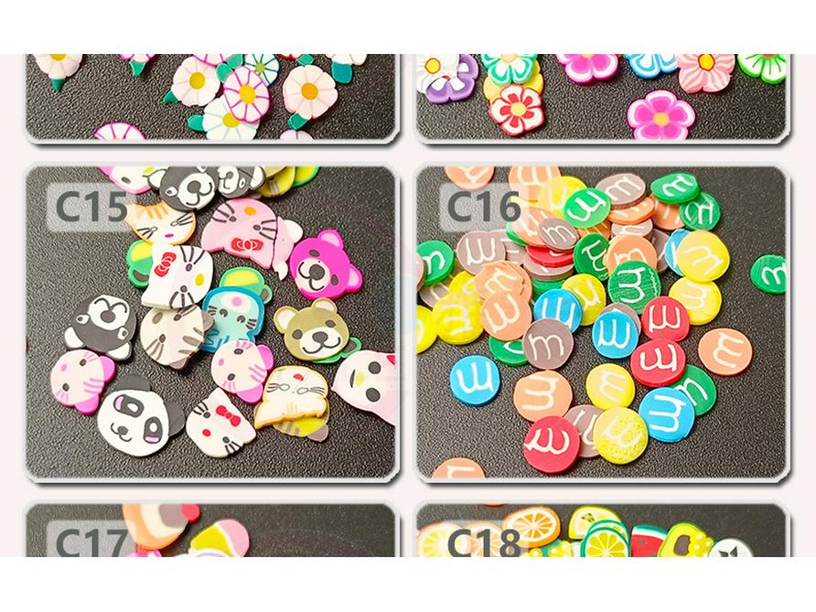 Yaleduo DIY Fruit Polymer Clay Slices for Slime, Crafts, and Nail Art Decor