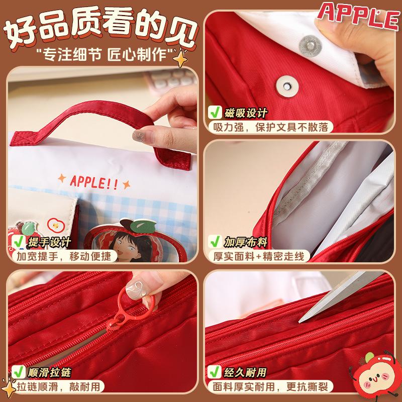 Large Capacity Korean Style Pencil Case For Girls School Stationery Storage Pouch