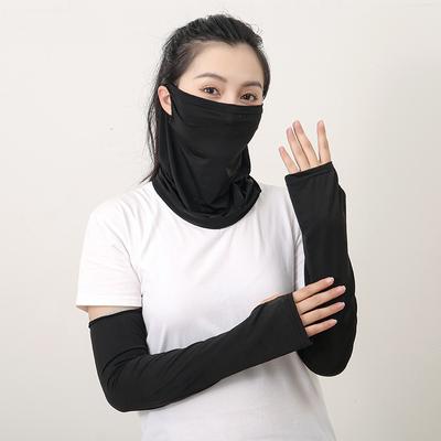 2 buc țesătură de gheață mâneci pentru brațe gât față eșarfă protecție UV la soare alergare ciclism sunscree femei cool vară exterior acoperire unisex