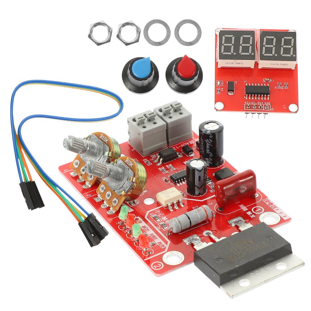 Spot Welder Control Board 100A Digital Time Current Adjustment High Stability DIY Spot Welding Controller Panel