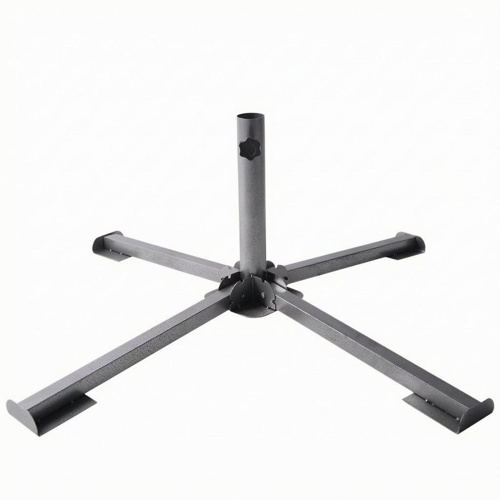 Cross Umbrella Base Heavy Duty Foldable Stand Stable for Vending Carts