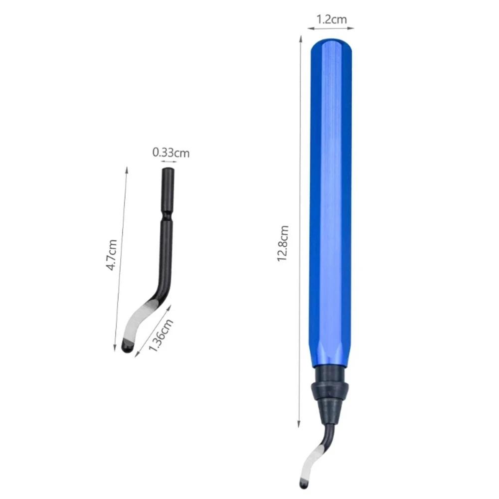 Deburr Blade Deburring Tools Tools Flexible Deburring Remover Hand Tools Handle High Speed Steel With 10pcs Rotary Deburr Blades