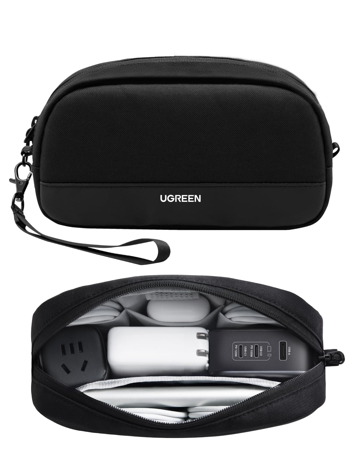 

UGREEN Gadget Compact PC Peripheral Storage USB Layered Protective Storage Small Item for Business S Size x x Pouch, Case, Charger, Cables, Mobile, чёрный