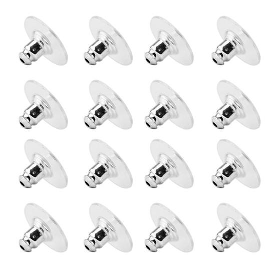 120 Pcs Earring Backs with Pad Hypoallergenic Earring Stoppers Acrylic Earring Backings Replacement for Lost Earring Backs DIY Earring Making