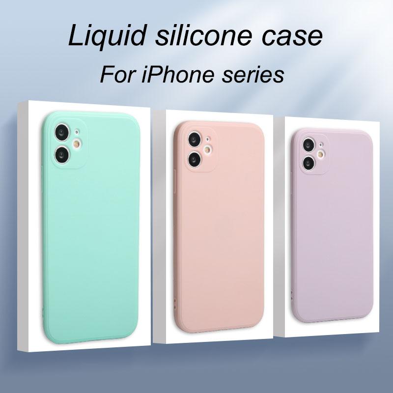 

Роскошный жидкий силиконовый противоударный чехол для iPhone 11 12 13 14 15 Pro Max 6 6S 7 8 Plus X XS XR Max Mini задняя мягкая крышка Funda