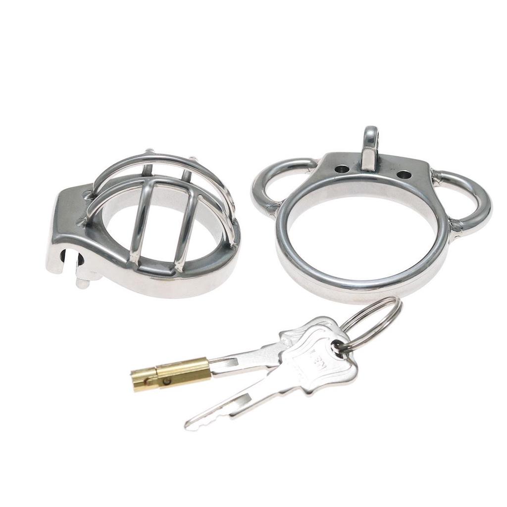 Waistband Chastity Lock - Stainless Steel Hollow Penis Cage