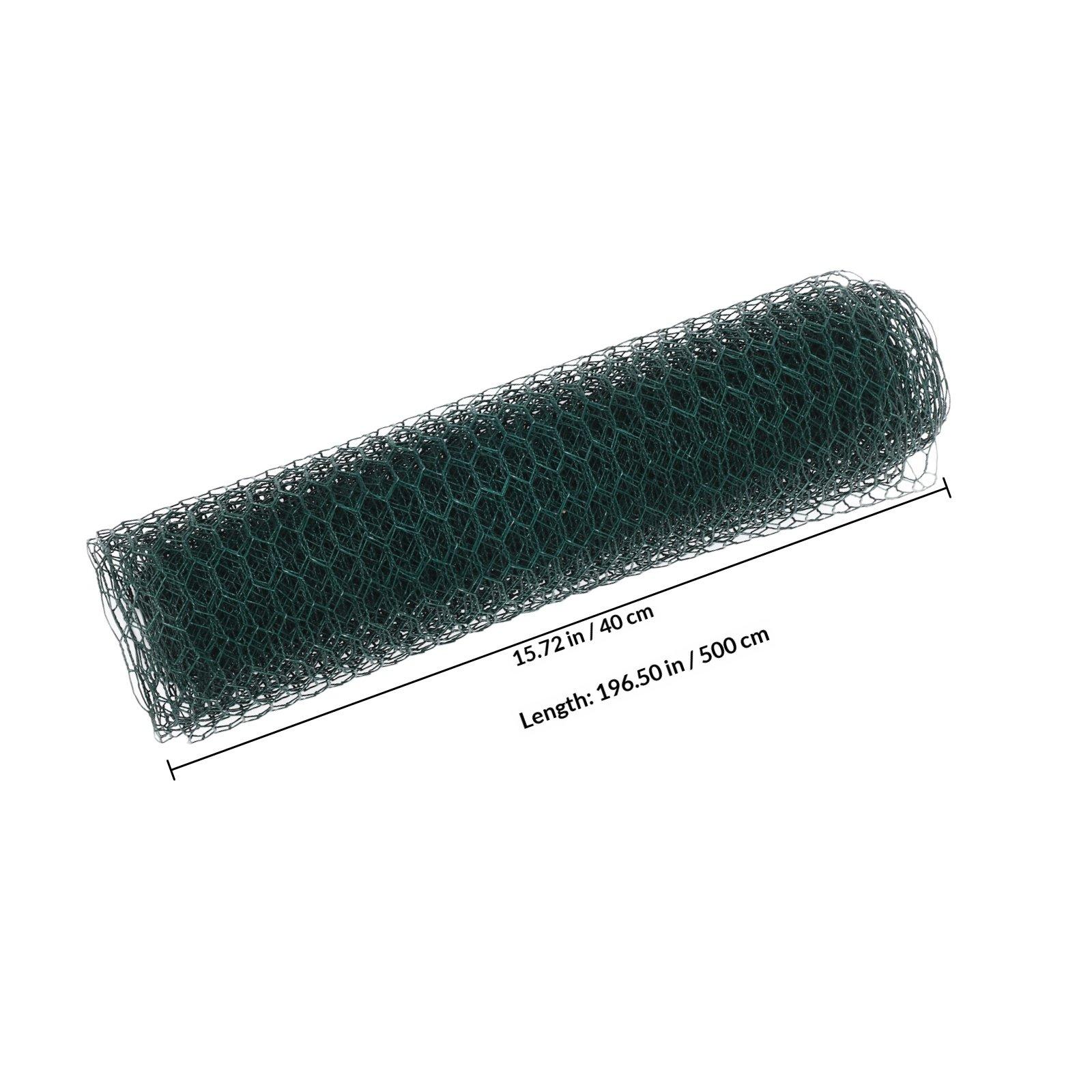 

40cm*500cm Chicken Wire Fence Mesh Green Florist Netting Mesh Hexagonal Iron Wire Fence Rabbit Cage Garden Floral Arrangements