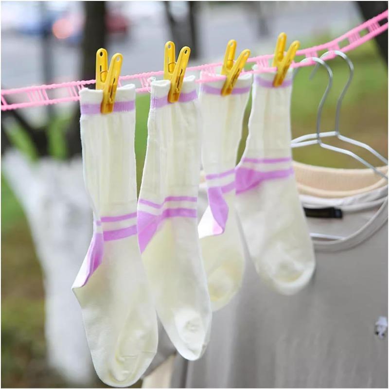 Portable Clothesline Upgraded Thickened Anti-slip Windproof Drying Rope Drying Clothes Hanging Rope Outdoor Camping Accessories