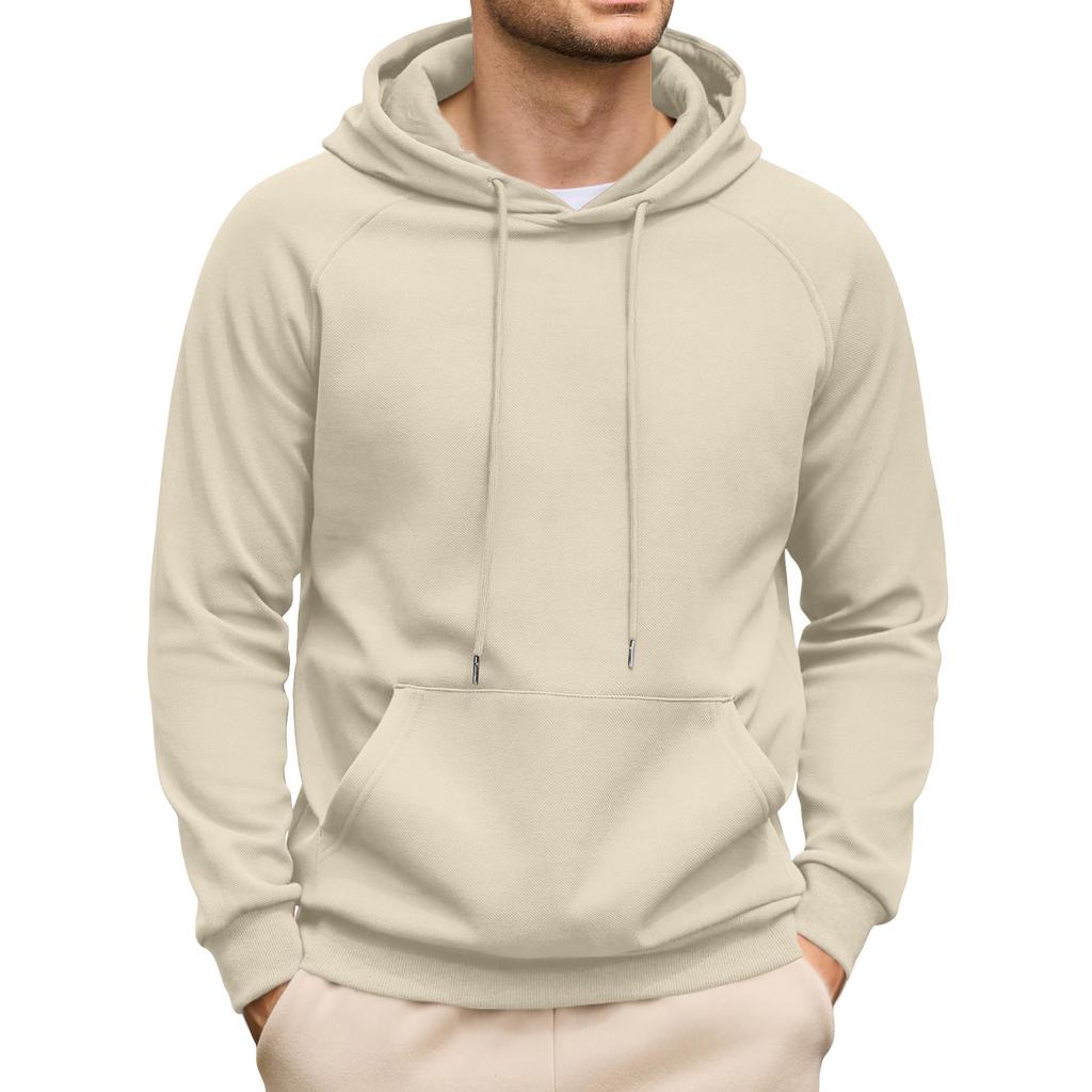 Men's Loose Fit Casual Hooded Sweatshirt Long Sleeve Pullover for Fall and Winter