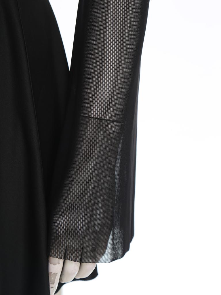 Damer Frekk Nonne Kostyme Halterneck Nettingermer Culotte-stil Kjole Hodeplagg Partykostyme