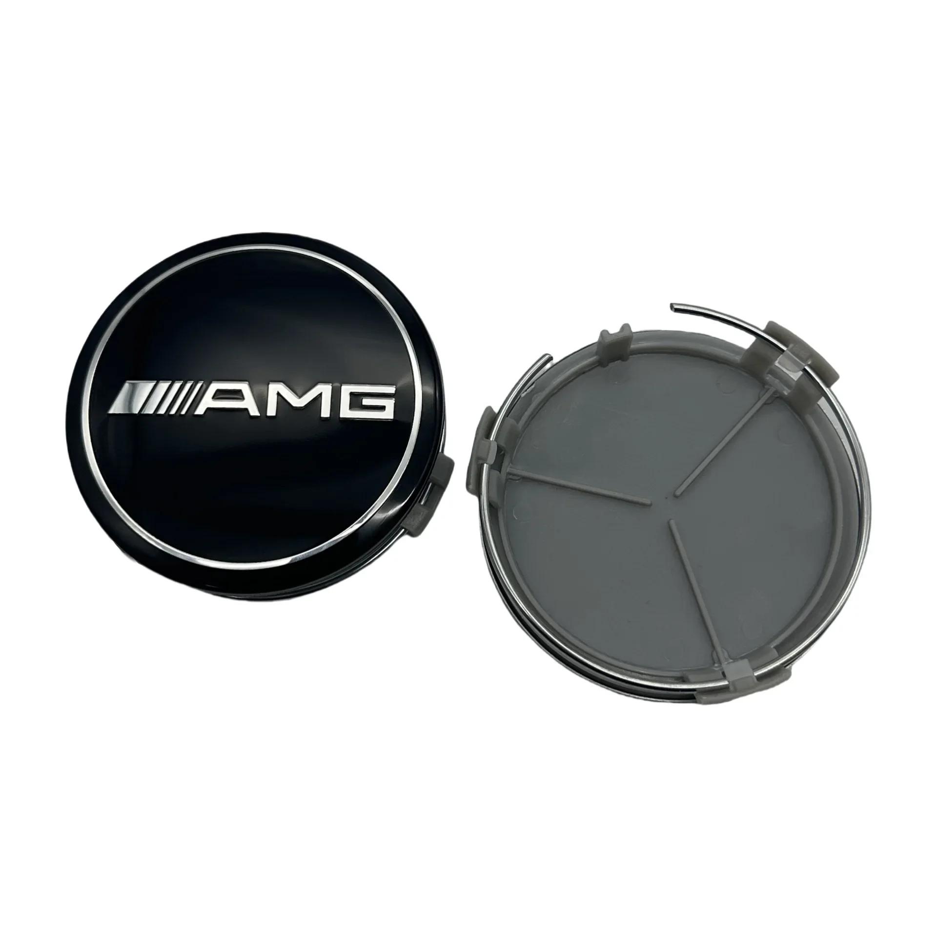 

2025 New For Mercedes Benz 75mm 4pcs Car Rims Hubcaps Wheel Center CapsFor Mercedes Benz AMG C E S GLE CLC Class W204 W221 W205