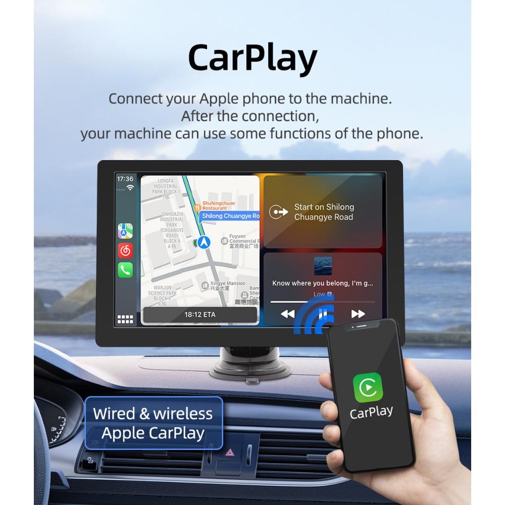 Reakosound 9" Smart Display Wireless CarPlay and Android Auto Smart Screen AI Voice Netflix YouTube Support 2 Easy To Install Brackets