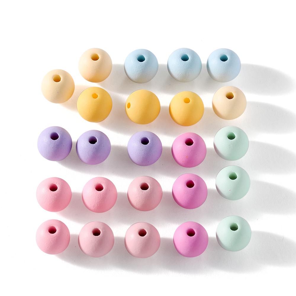 30-100Pcs 6/8/10mm Acrylic Matte Beads Round Loose Spacer Beads For DIY Necklace Bracelet Jewelry Making Accessories Supplies