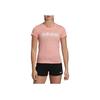 Adidas Essentials Round Neck Letter Print Short Sleeve Regular T-Shirt Women Tops Glowing-Pink FM6423