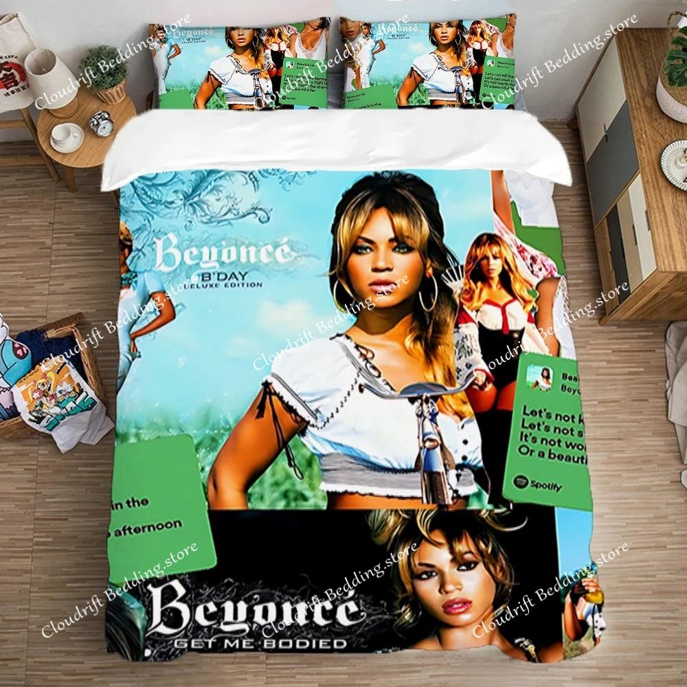 Queen Bed Comforter Sets Quilt Cover Duvet Cover Set Single Double Large Size Art Fashion B-Beyonces Pillowcase Bedding Linen