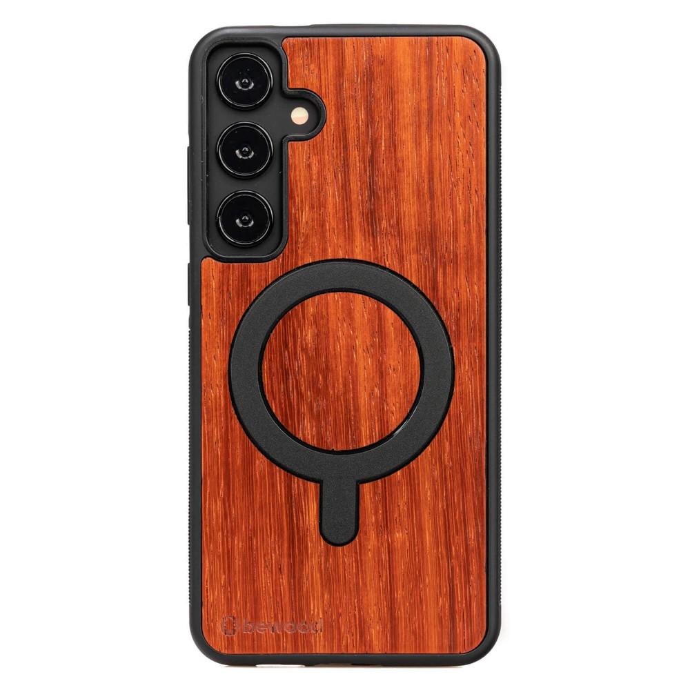 Bewood Wooden Case for Samsung Galaxy S25 Plus padouk with MagSafe