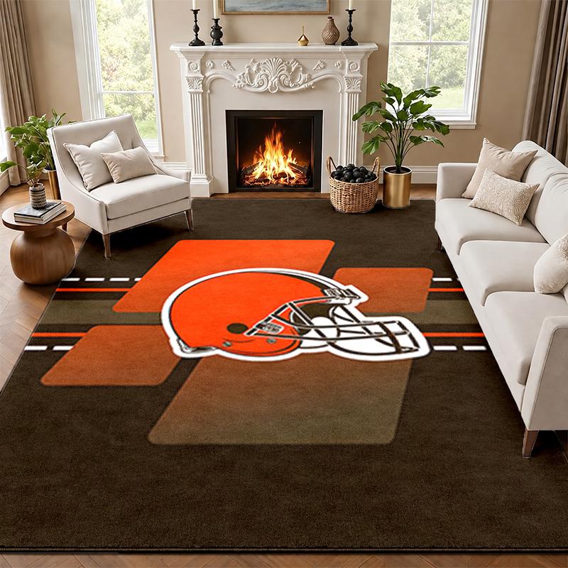 Cleveland Browns Carpet Door Mat for Living Room or Bedroom Protective Mat Under Chair Office Decoration Christmas Gift Birthday Present