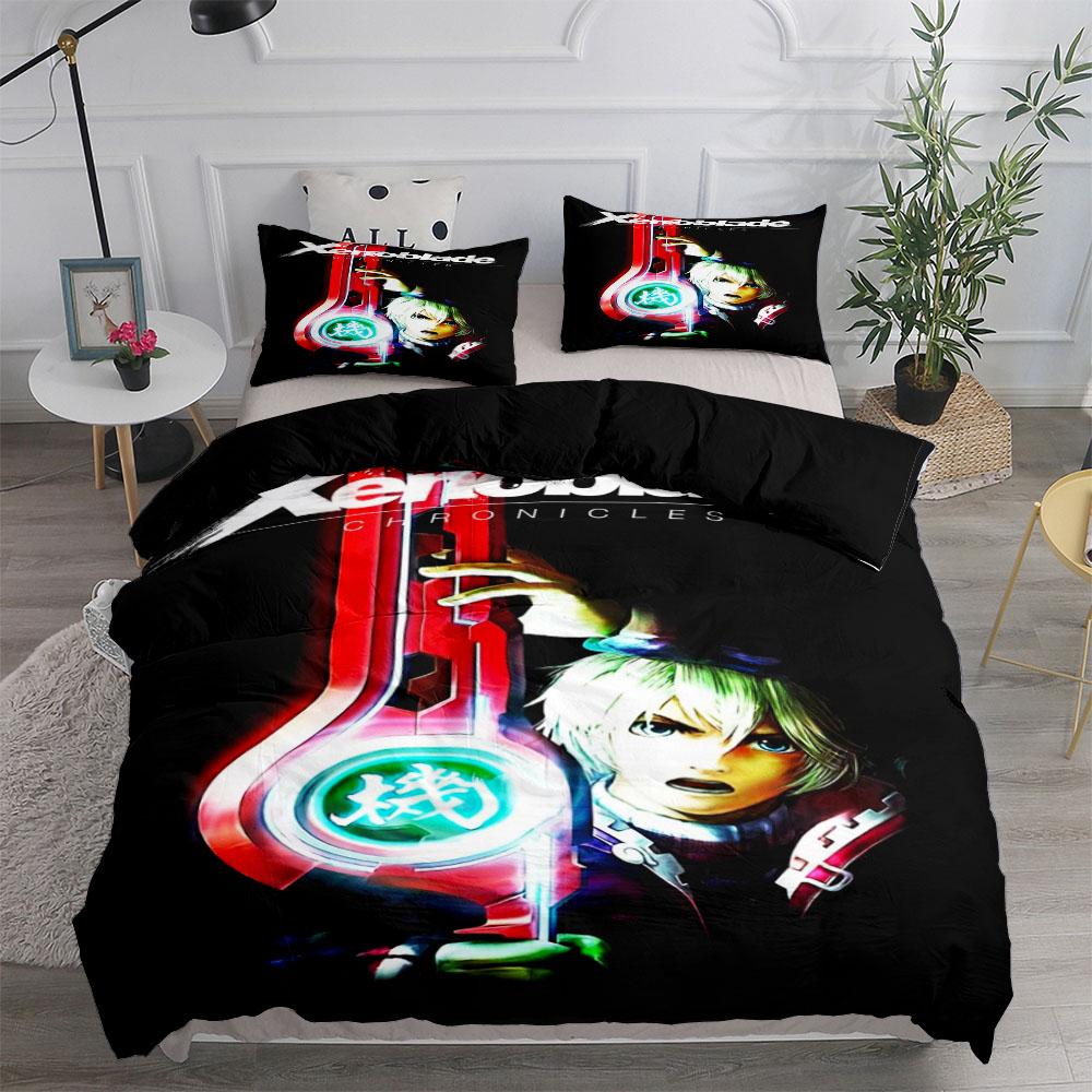 

Xenoblade Duvet Cover Set King Queen Double Full Twin Single Size Soft Bed Linen Set for Comfort EU single(135x200cm)