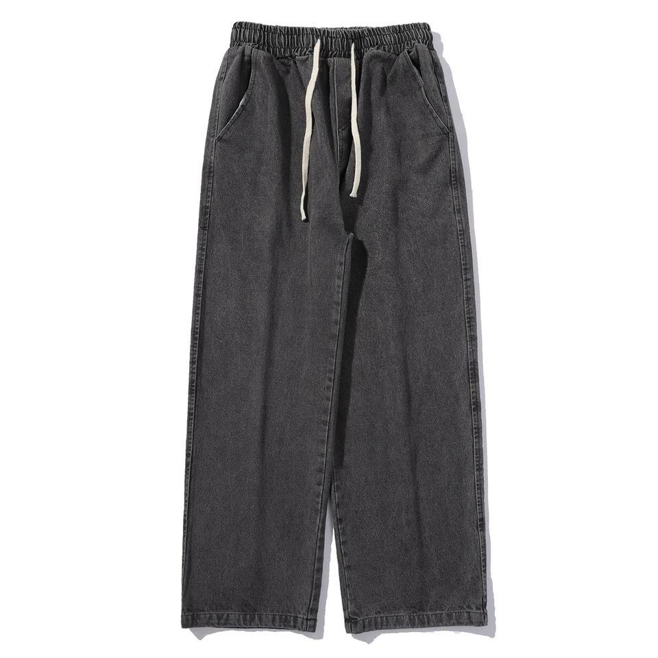 Men's Summer American High Street Trendy Pants Wide-leg Straight Loose Casual Trendy Casual Long Pants