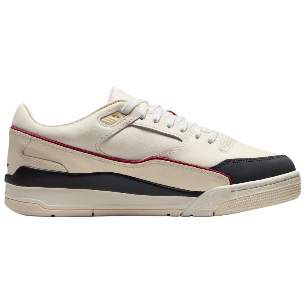 New Jordan FLIGHT COURT Slip Resistant Abrasion Resistant Low top Vintage Basketball Shoes Unisex Beige Black IH7321-131