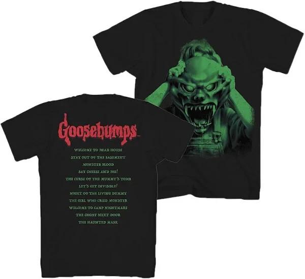 

26 Goosebumps Men s Haunted Mask with Book List T-Shirt New Unisex T-Shirt XXXXL