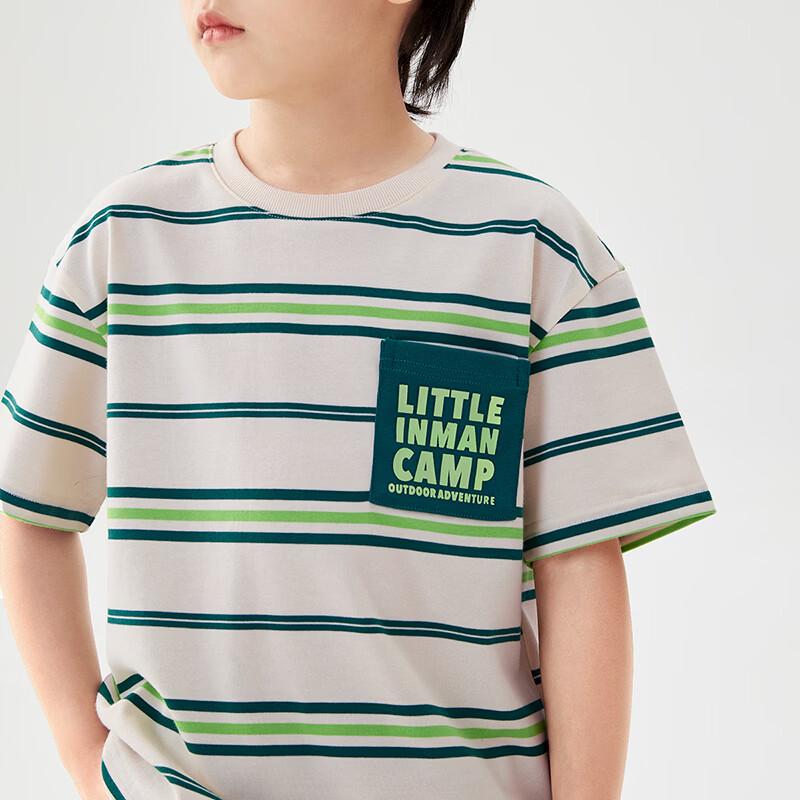 Boys' Striped Cotton Blend Short-Sleeve T-Shirt
