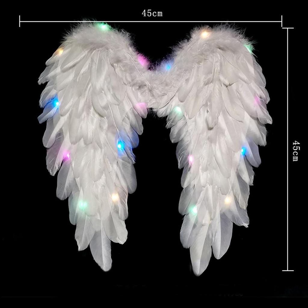 Angel Wings Costume Dress up Decorative Wearable Feathered Fairy for Parades Role