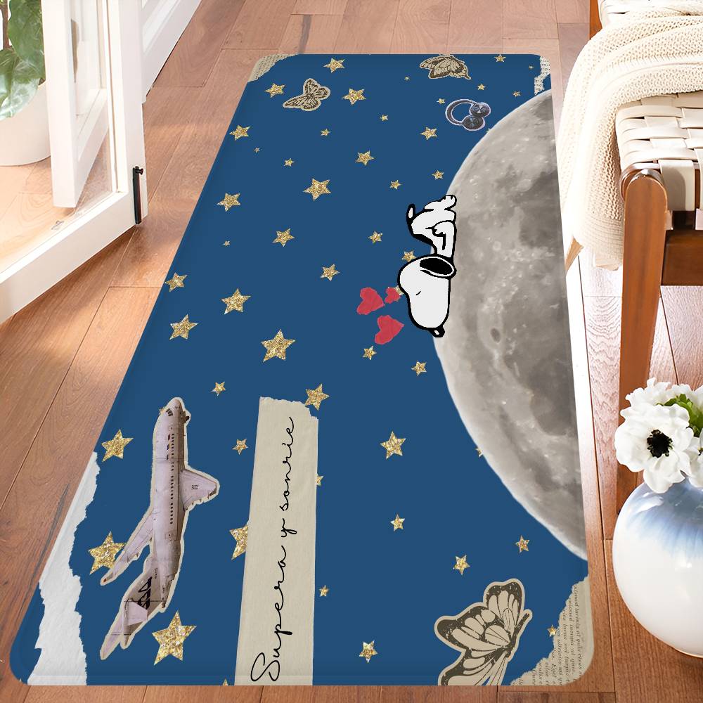 Cartoon S-Snoopy Anime Entrance Door Mat Washable Non-Slip Living Room Sofa Chairs Area Mat Kitchen Welcome Doormat