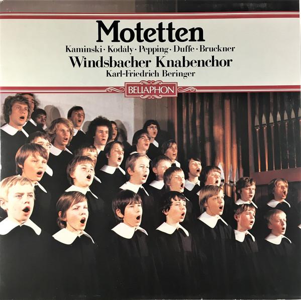 

LP Record HEINRICH KAMINSKI , ZOLTÁN KODÁLY , - Motetten. Windsbacher Knabenchor 68005001 Bellaphon 1980 Germany Classical Used