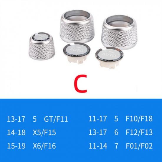 3x AC Climate Control Volume Button Knob Crystal Cover for BMW 5 F10 F11 2013-17