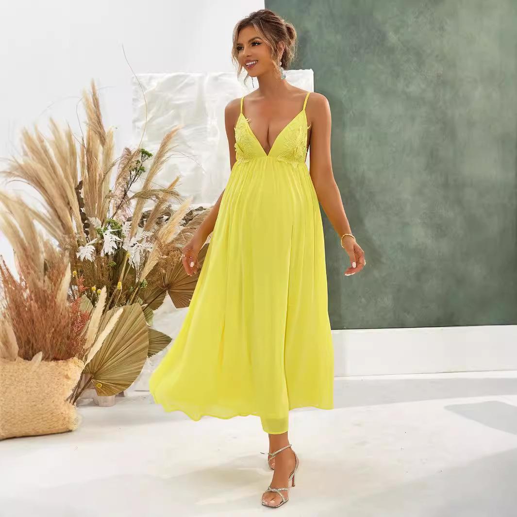 New sexy suspender maternity dress European and American spring and summer women s maternity skirt S