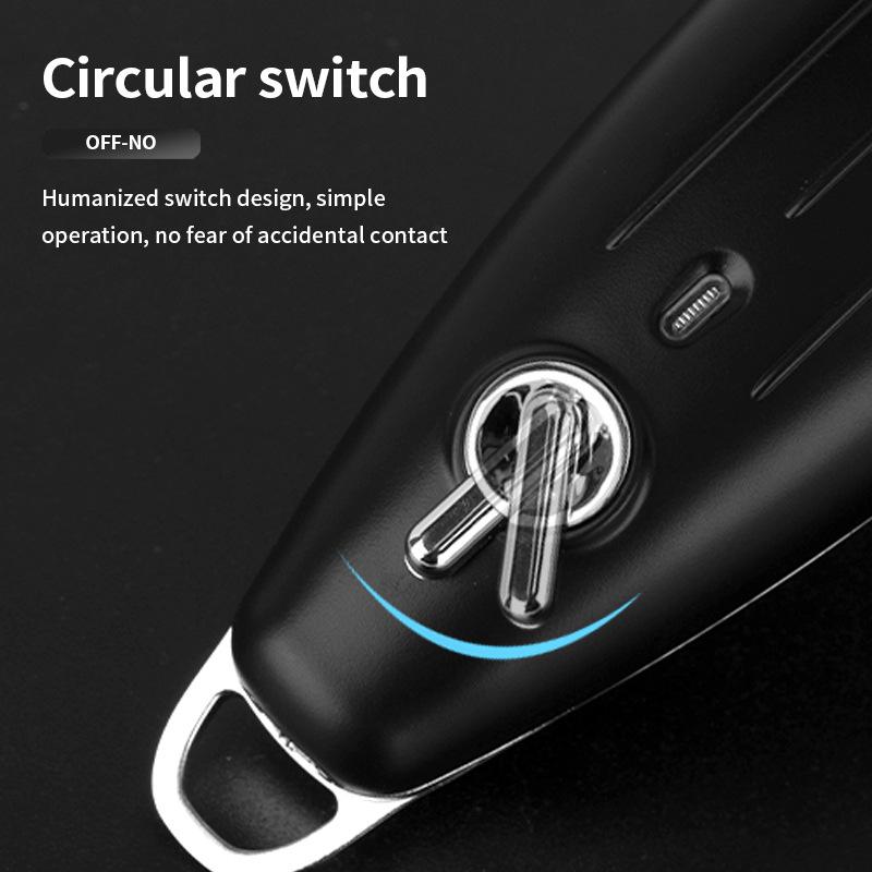 USB Rechargeable Electric Hair Clipper, Retro Oil Head, Gradient White, 0 Blade for Hairdressing & Shaving.