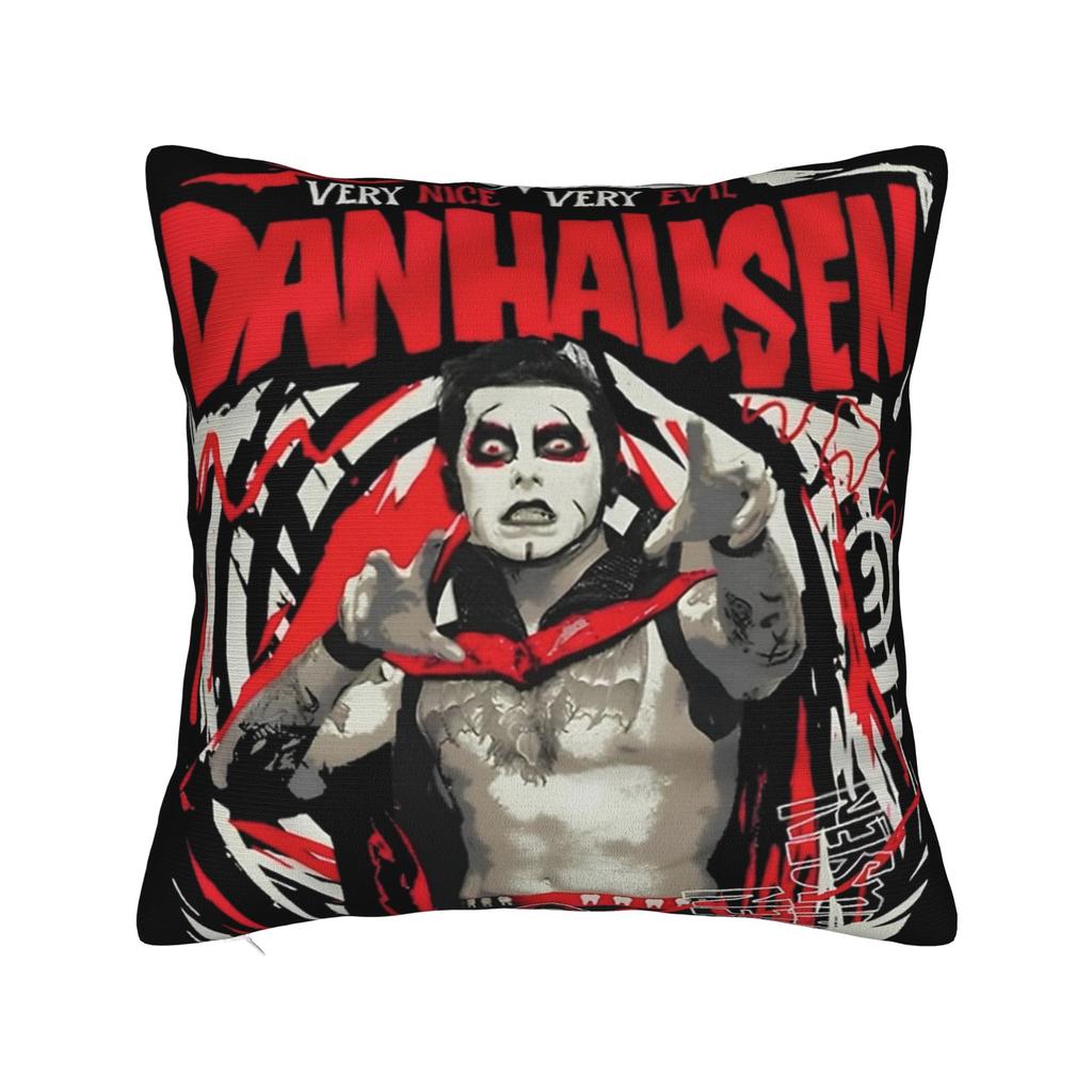 The Many Faces Of Danhausen Square Pillow Cases Cushion Covers Awesome Zipper Decorative Pillowcase for Home 40*40cm