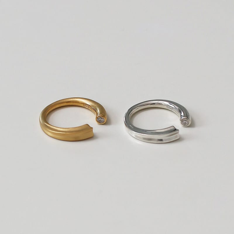 eveningbell [silver925] birthstone Halo ring (glossy/silver)