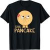 Unisex T-shirt Unisex Black Cartoon T-Shirt Small Classic Fit His Pancake Cute Romantic Partner Funny Matching Couples T-Shirt