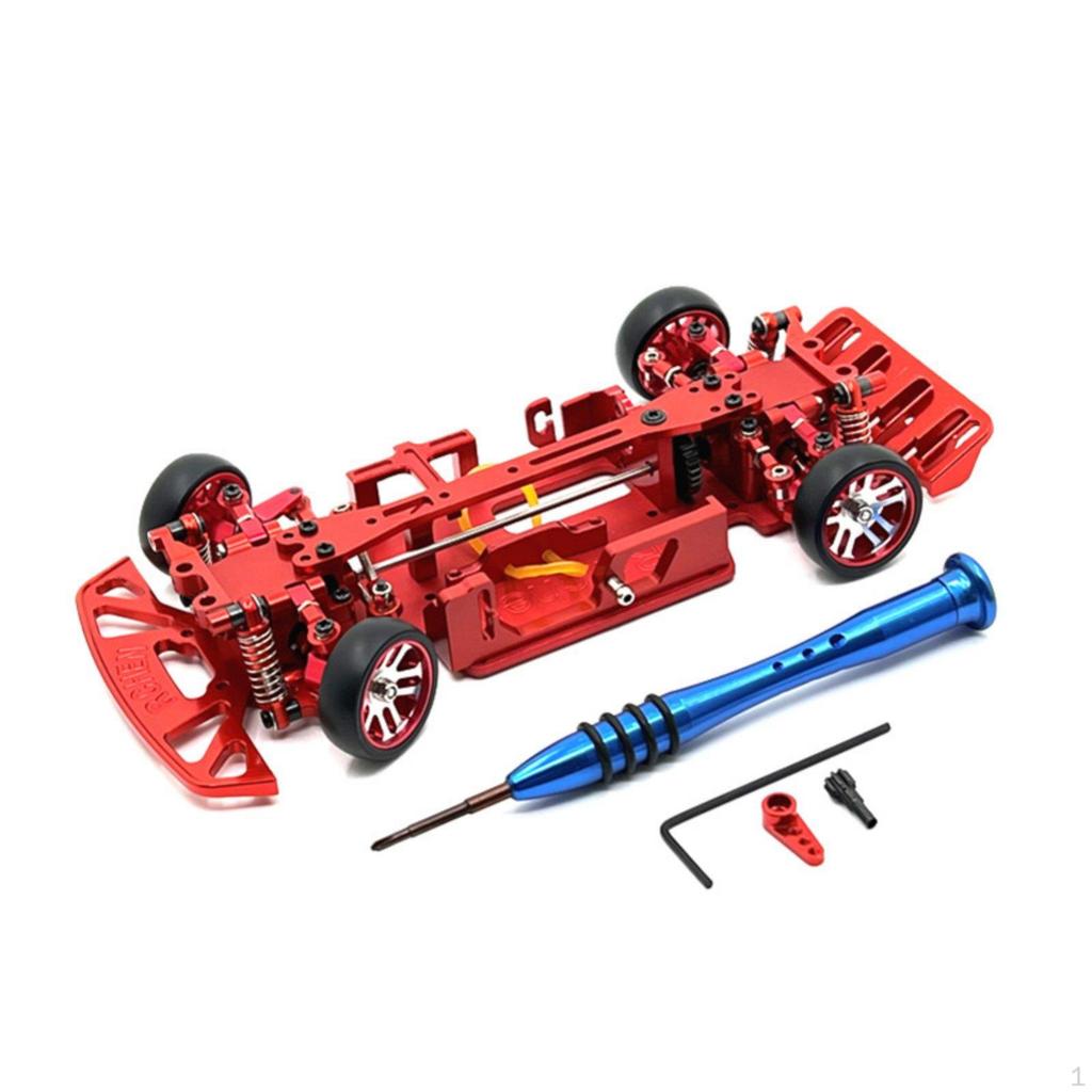 1/28 Scale RC Car Chassis Hobby Grade Metal Upgrade Frame Adjustable Wheelbase for DIY