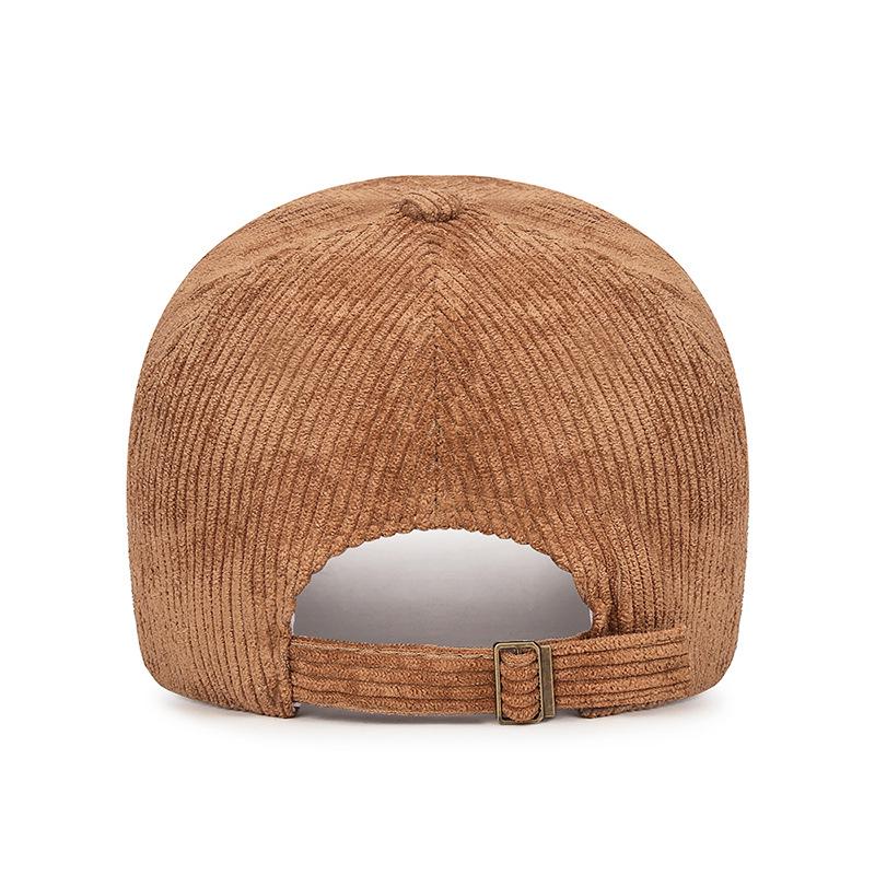 Solid Color 3D Letter R Corduroy Baseball Cap - Adjustable Fall/Winter Fashion Hat